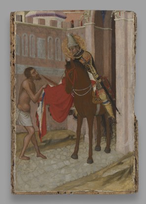 걸인과 자신의 망토를 나누는 투르의 성 마르티노_by Ambrogio Lorenzetti_in the Yale University Art Gallery_New Haven_Connecticut.jpg